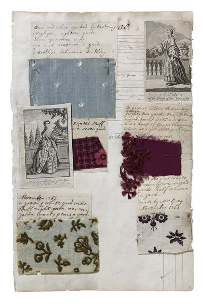 Album-with-textile-samples-and-fashion-plates,-compiled-by-Barbara-Johnson,-England,-1746-1823