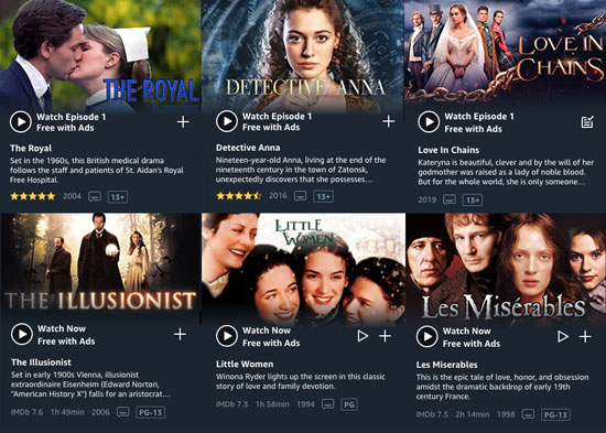Interconnect forord forklædt 100 Free Period Dramas: IMDb TV 2020